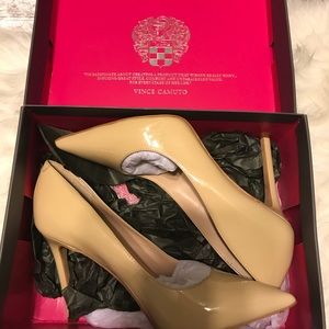 SOLD!!!!!! Vince Camuto-Norida Nude Patent Leather Pumps